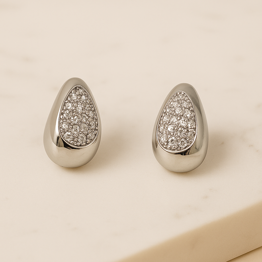 Silver Dusk Pave Studs