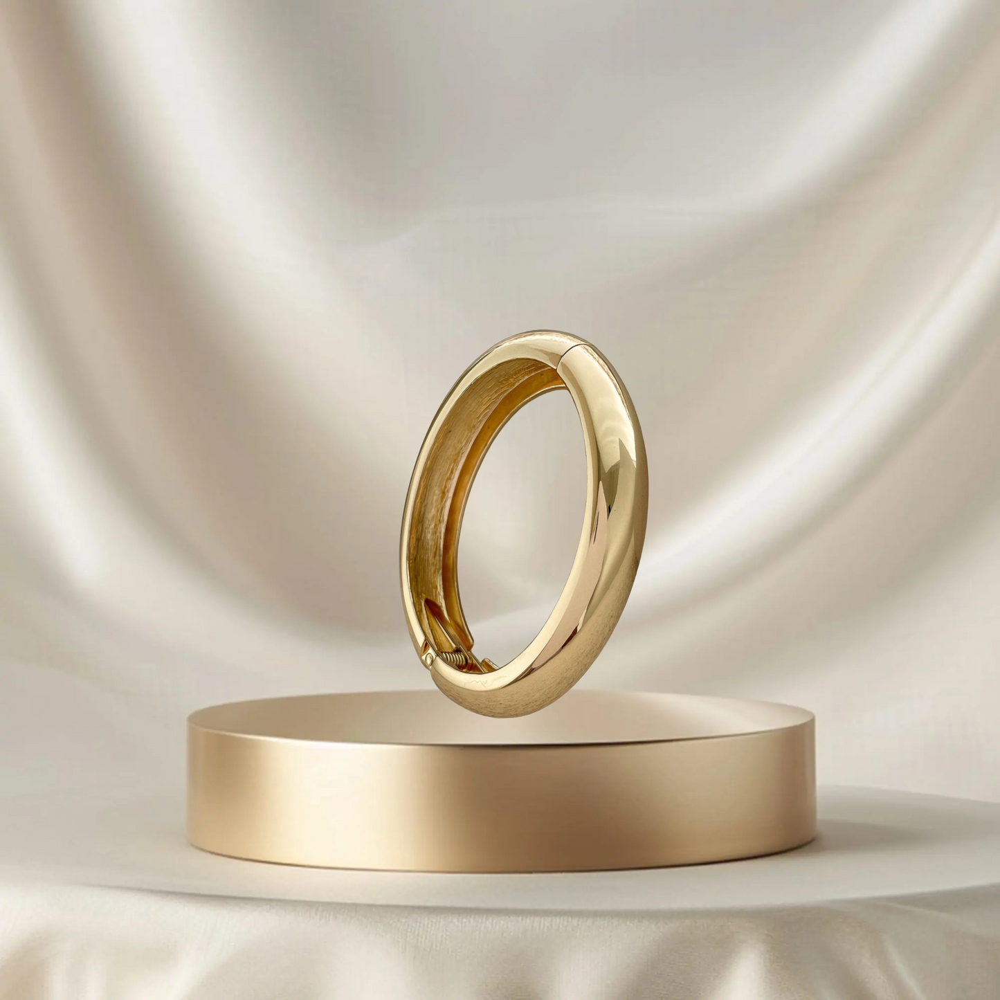 Gold Glossy Bold Chunky Statement Bracelet