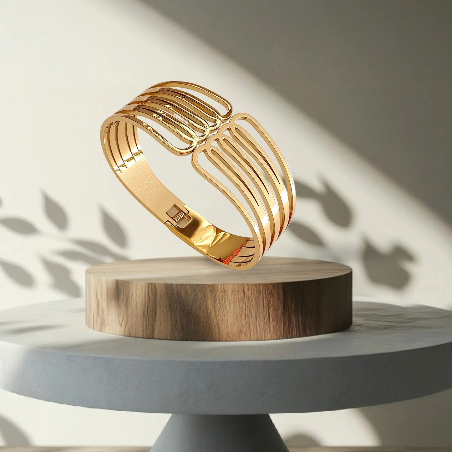 Gold Cuff Openable Bracelet