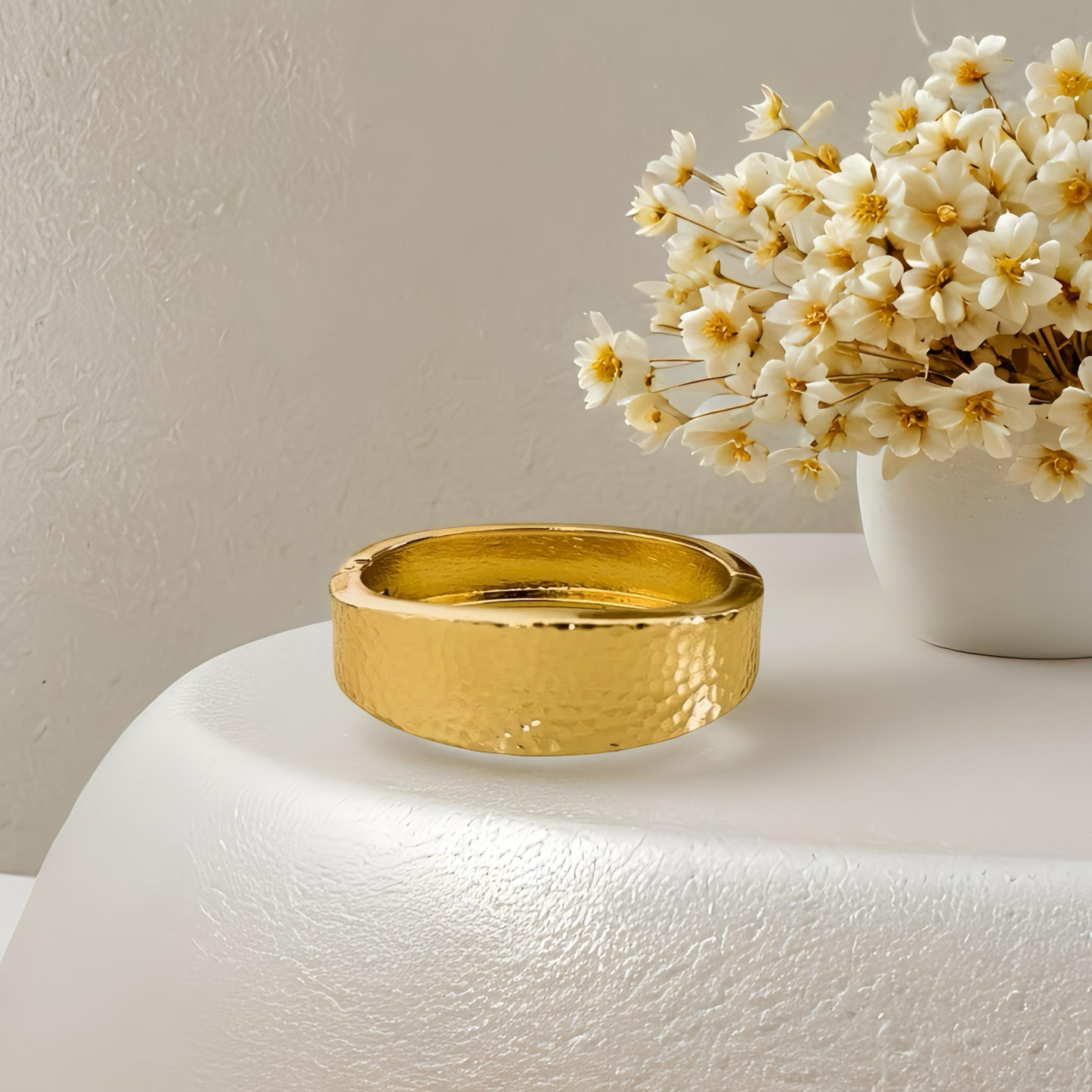 Hammered Kada Gold Bracelets – Minimalist Vacation Jewelry