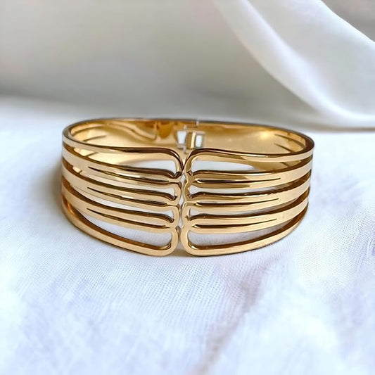Gold Cuff Openable Bracelet