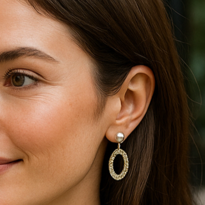 Statement gold pearl hoop earrings – anti-tarnish, waterproof, hypoallergenic by Jewels by Radhya