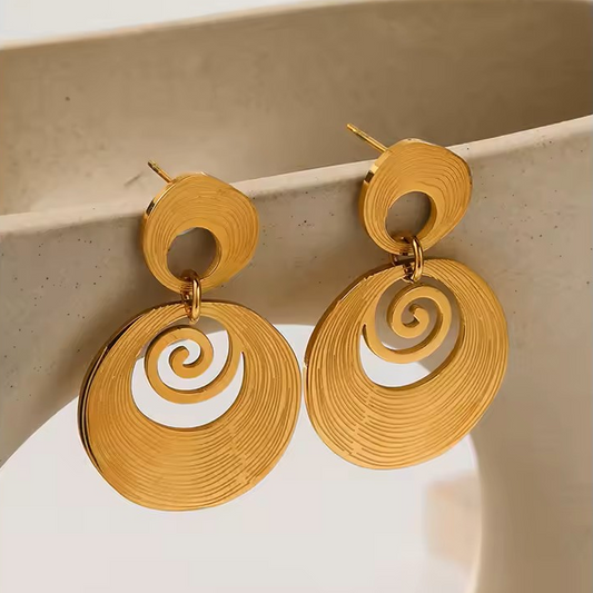Spiral Swirl Statement Earing