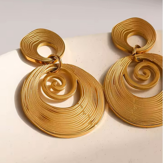Spiral Swirl Statement Earing