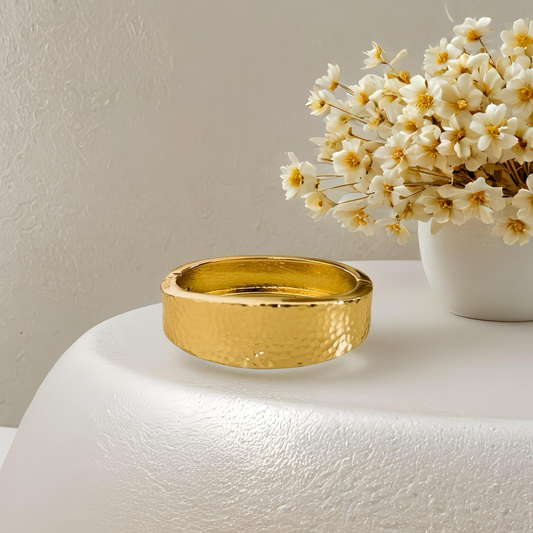 Hammered Kada Gold Bracelets – Minimalist Vacation Jewelry