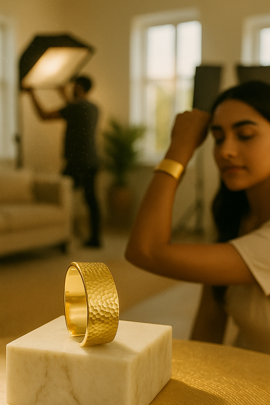 Hammered Kada Gold Bracelets – Minimalist Vacation Jewelry